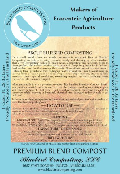 BlueBird Premium Blend Compost bag Back
